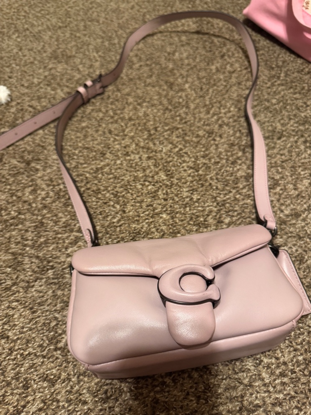Coach purple pink Leather C-Clasp Crossbody Bag